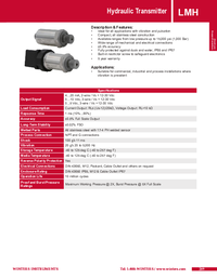 Thumbnail of document Data Sheet - LMH Hydraulic Pressure Transmitter